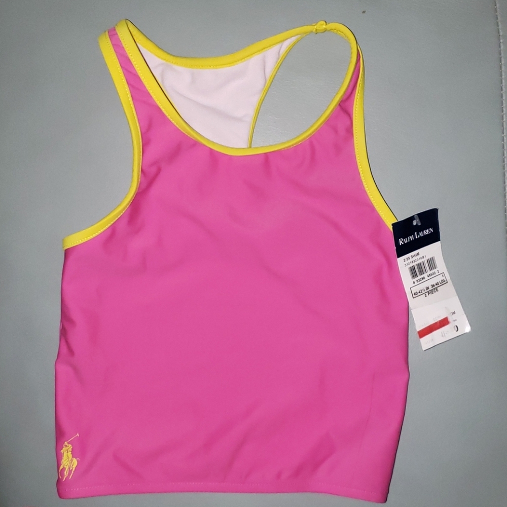 Ralph Lauren girl's swimsuit top - Picture 2 of 3